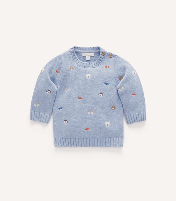Snowy Embroidered Jumper